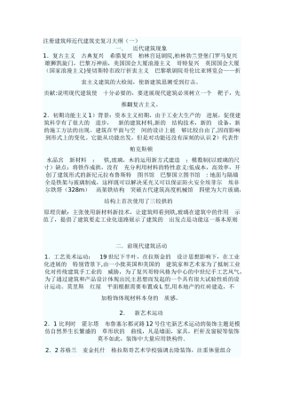 一级注册建筑师考试-近代建筑史