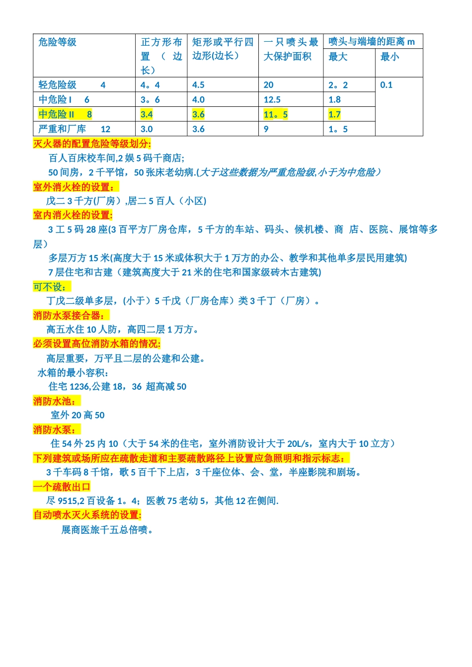 一级消防工程师重点记忆口诀_第3页