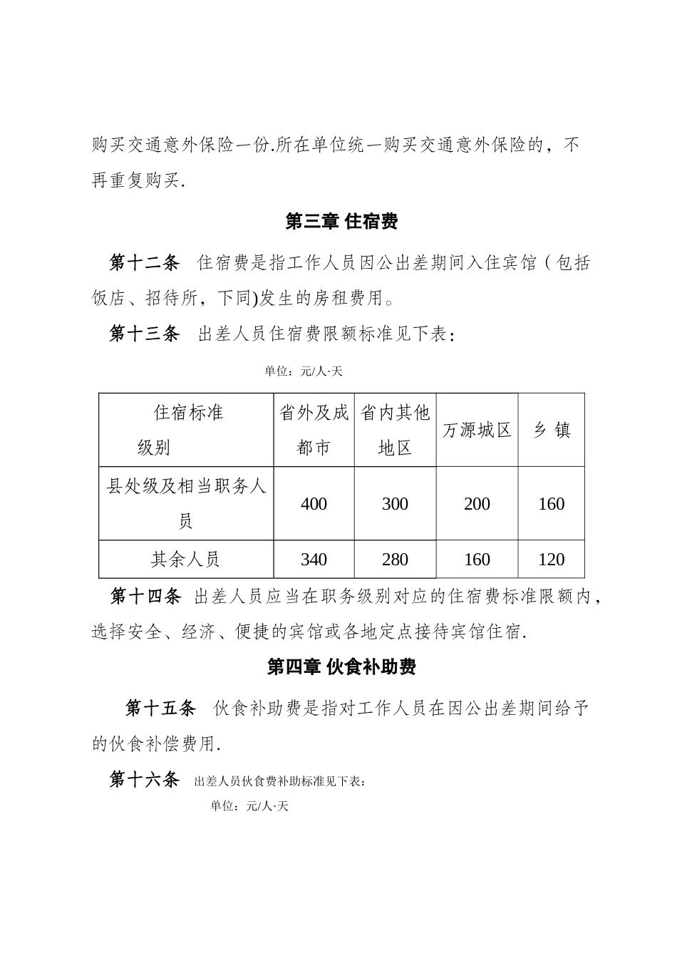 万源市行政事业单位差旅费管理办法试行_第3页