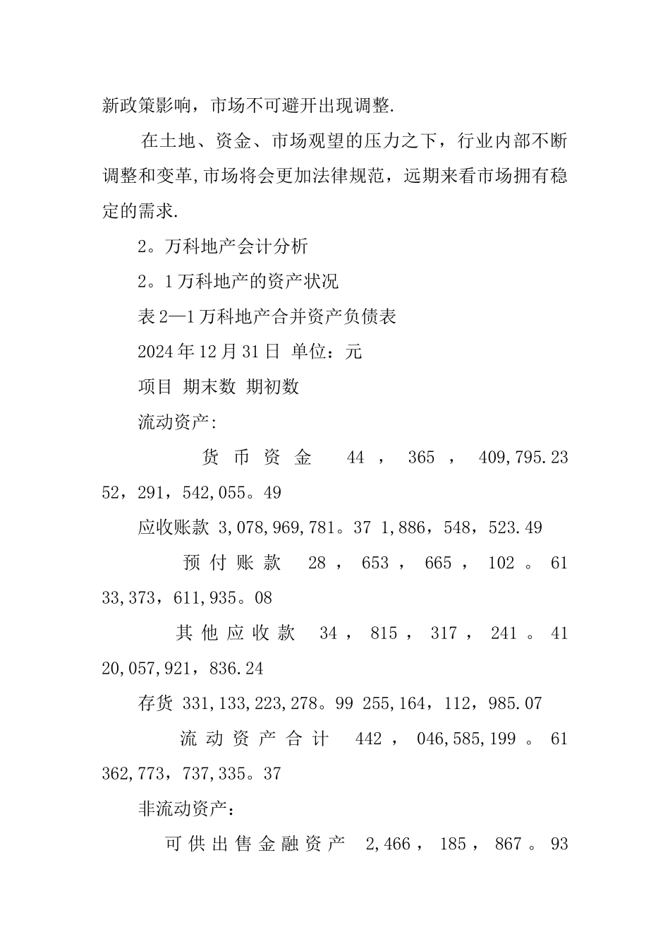 万科企业财务分析报告_第3页