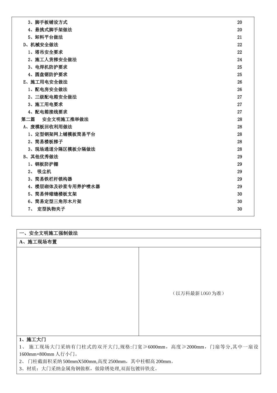 万科安全文明施工统一标准_第3页