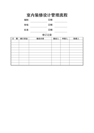 万科室内装修设计管理流程及设计任务书