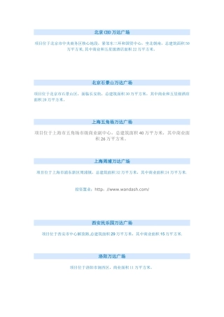 万达广场-商业地产案例