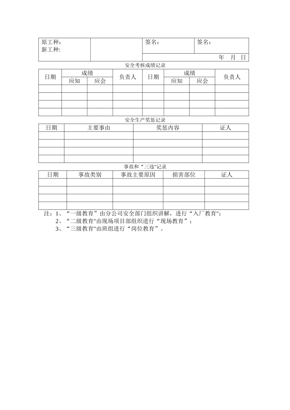 三级安全教育范本格式_第2页