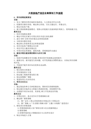 三线城市房地产策划流程