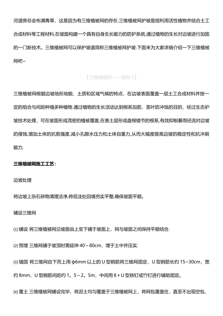 三维植被网施工工艺_第1页