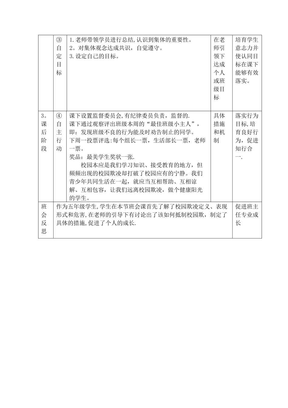三阶段四环节主题班会设计方案--_第2页