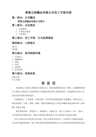 上市公司员工手册