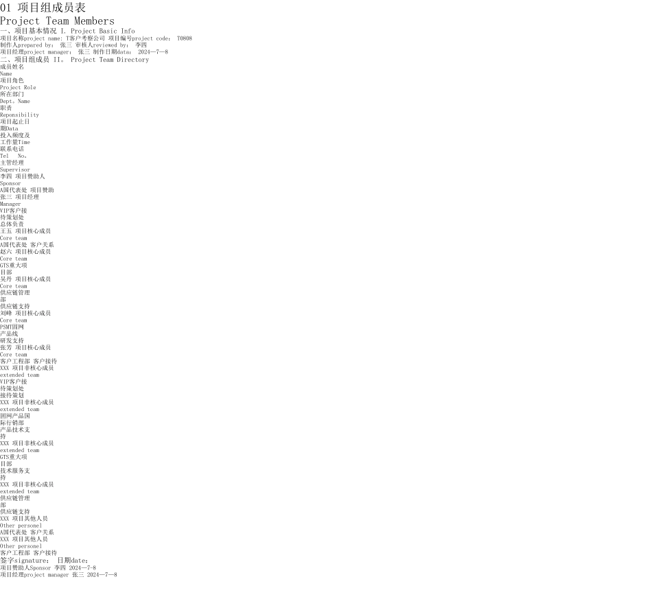 上市公司工程项目管理模板全_第1页