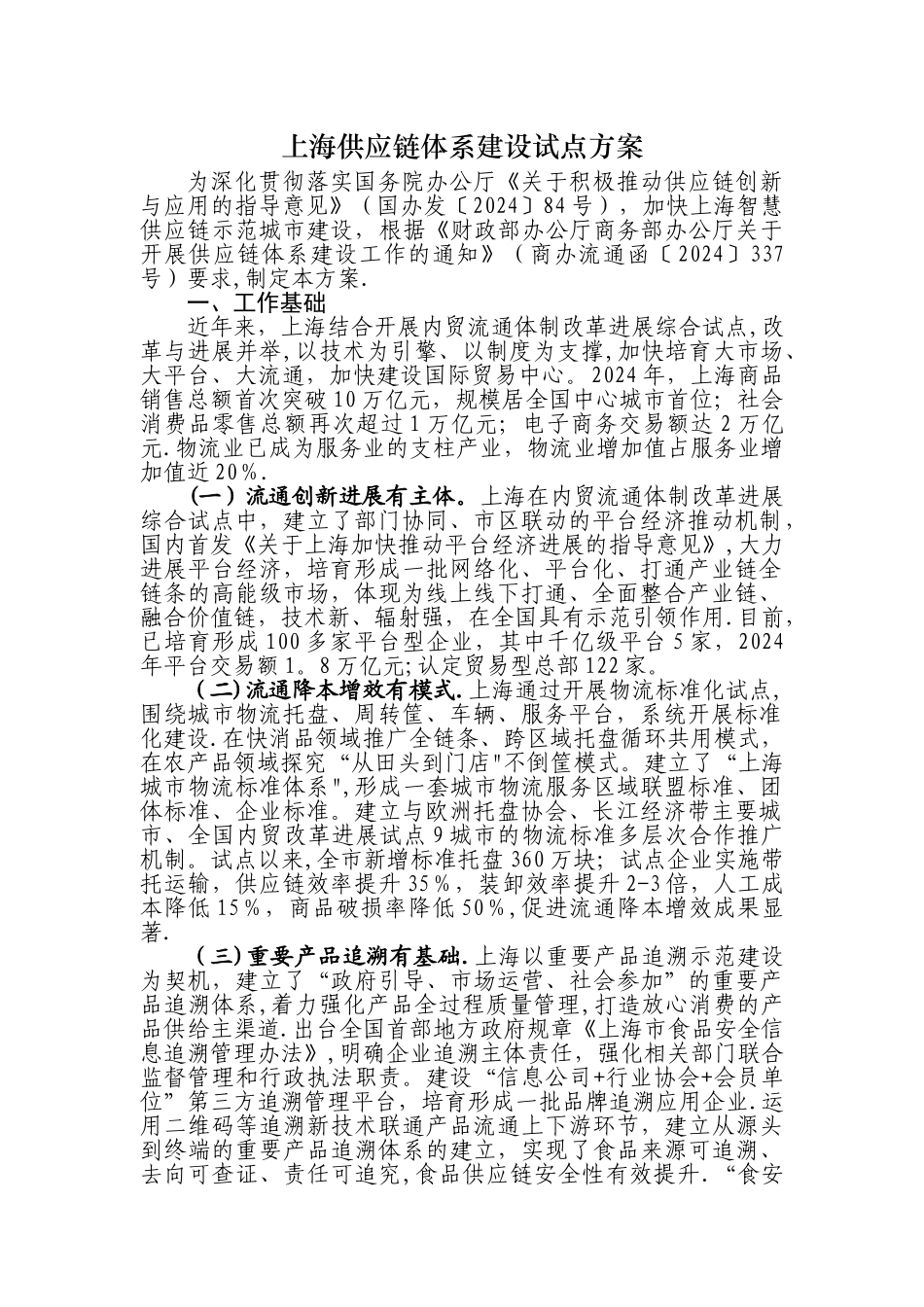 上海供应链体系建设试点方案_第1页