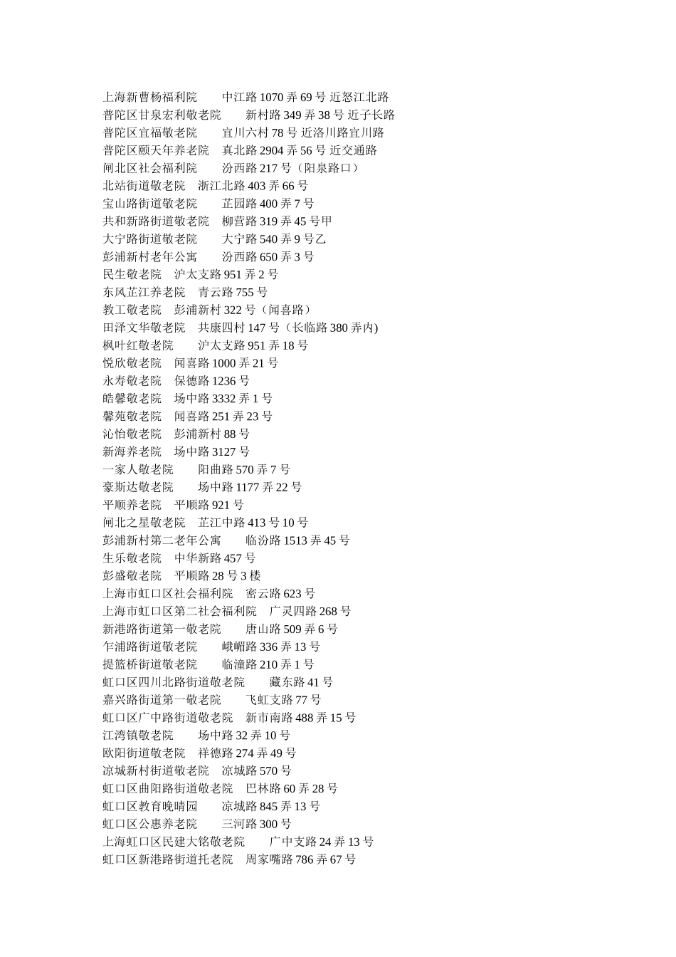 上海养老院一览表_第3页