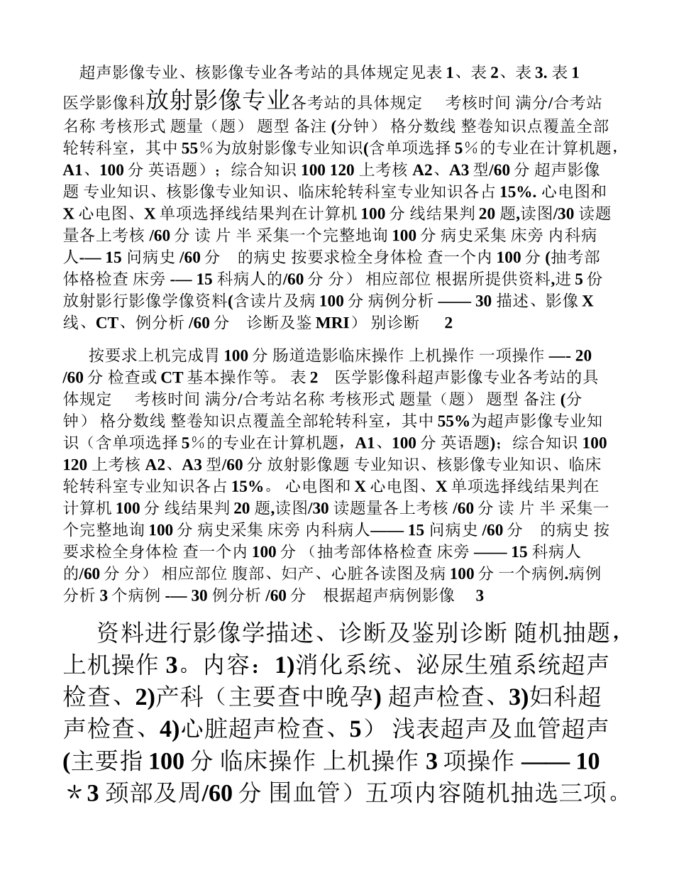 上海市住院医师规范化培训结业综合考核医学影像科考核要求_第2页
