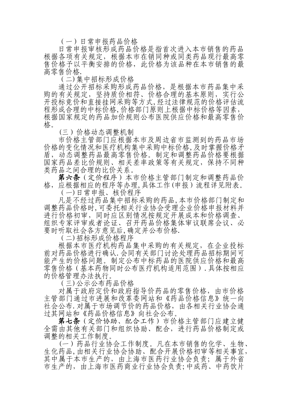 上海市药品价格管理办法_第2页
