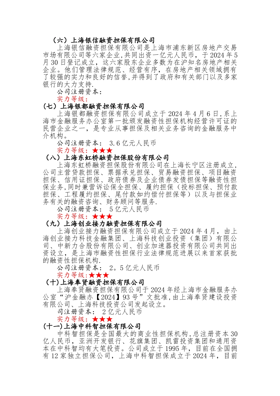 上海市金融担保公司情况调查_第2页