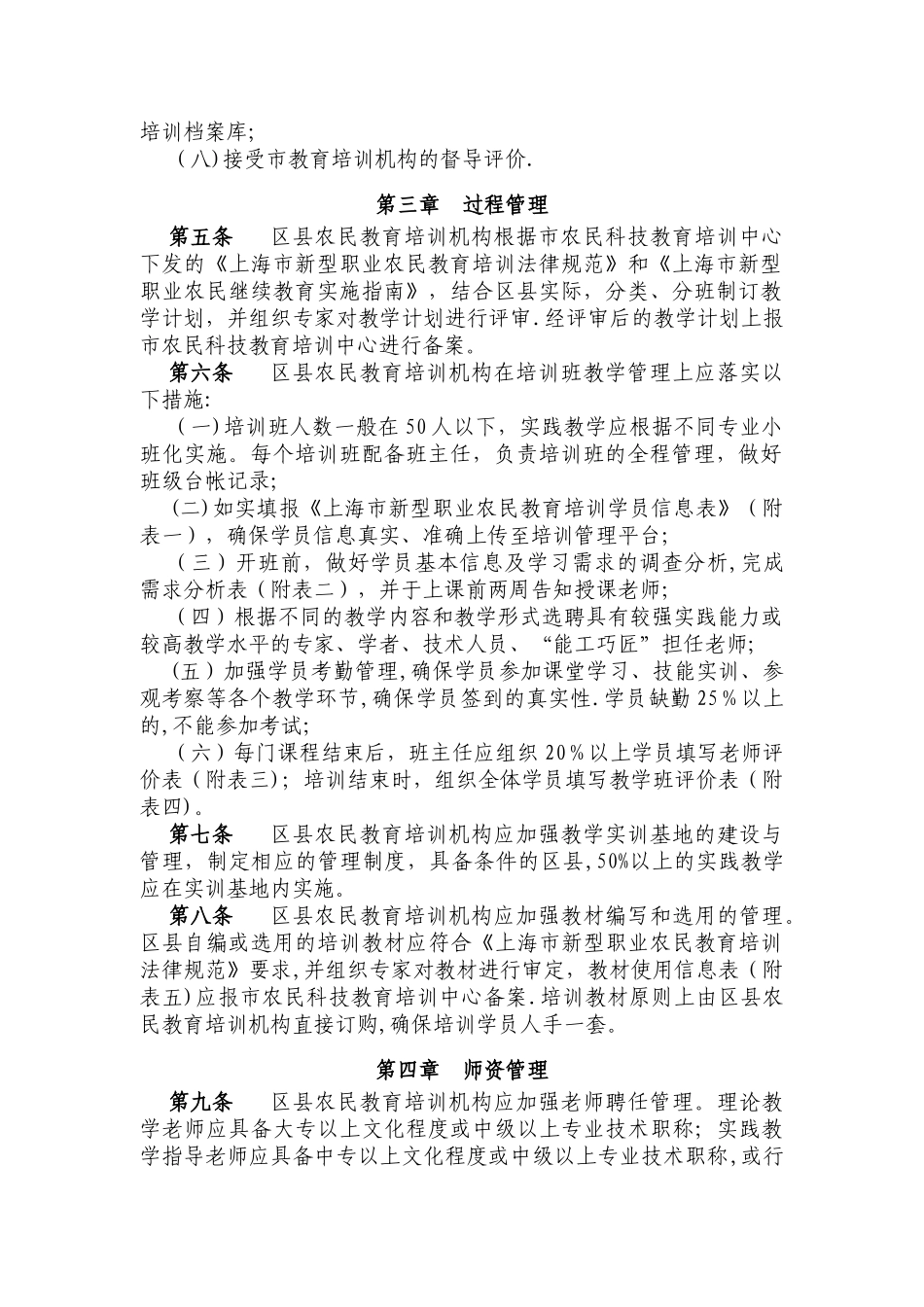 上海新型职业农民教育培训管理办法试行_第2页