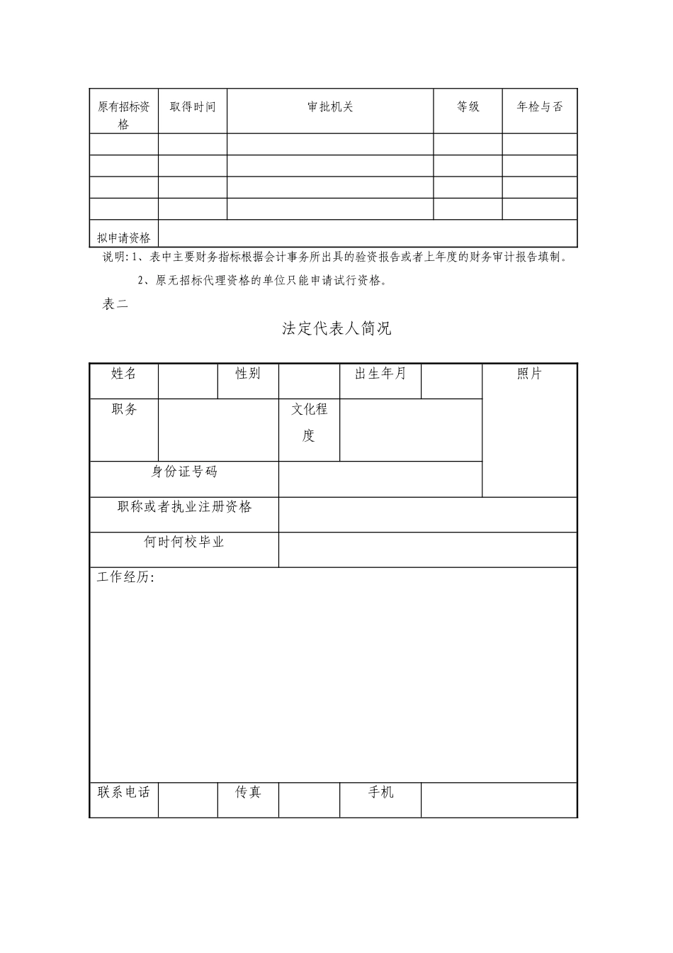 上海机电设备招标代理机构资格申请书_第3页