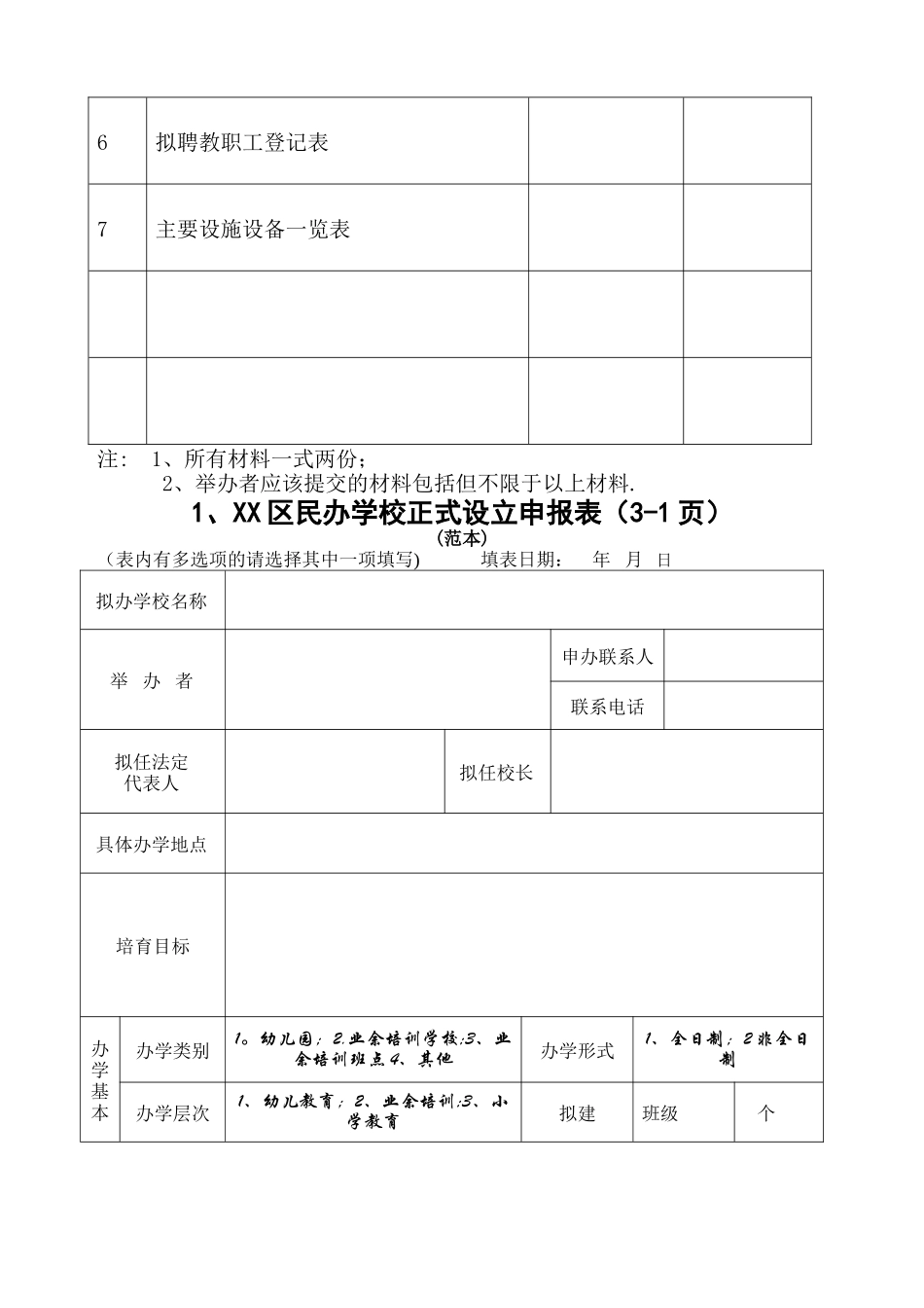 上海民办学校正式设立申办报告书_第2页