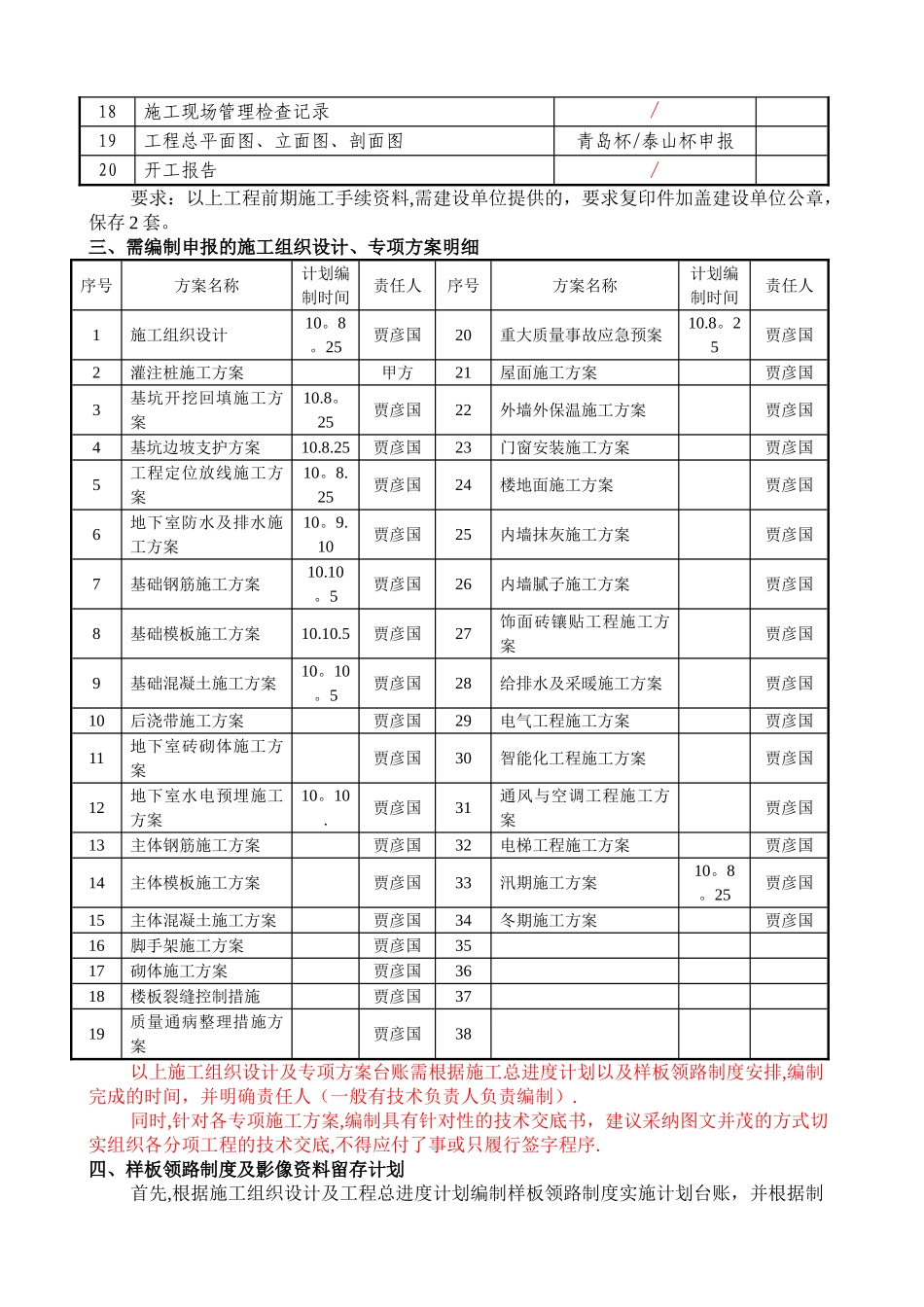 上湖御园工程技术资料规划大纲_第2页