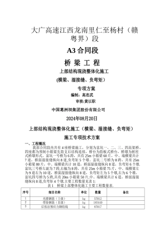 上部结构现浇整体化施工