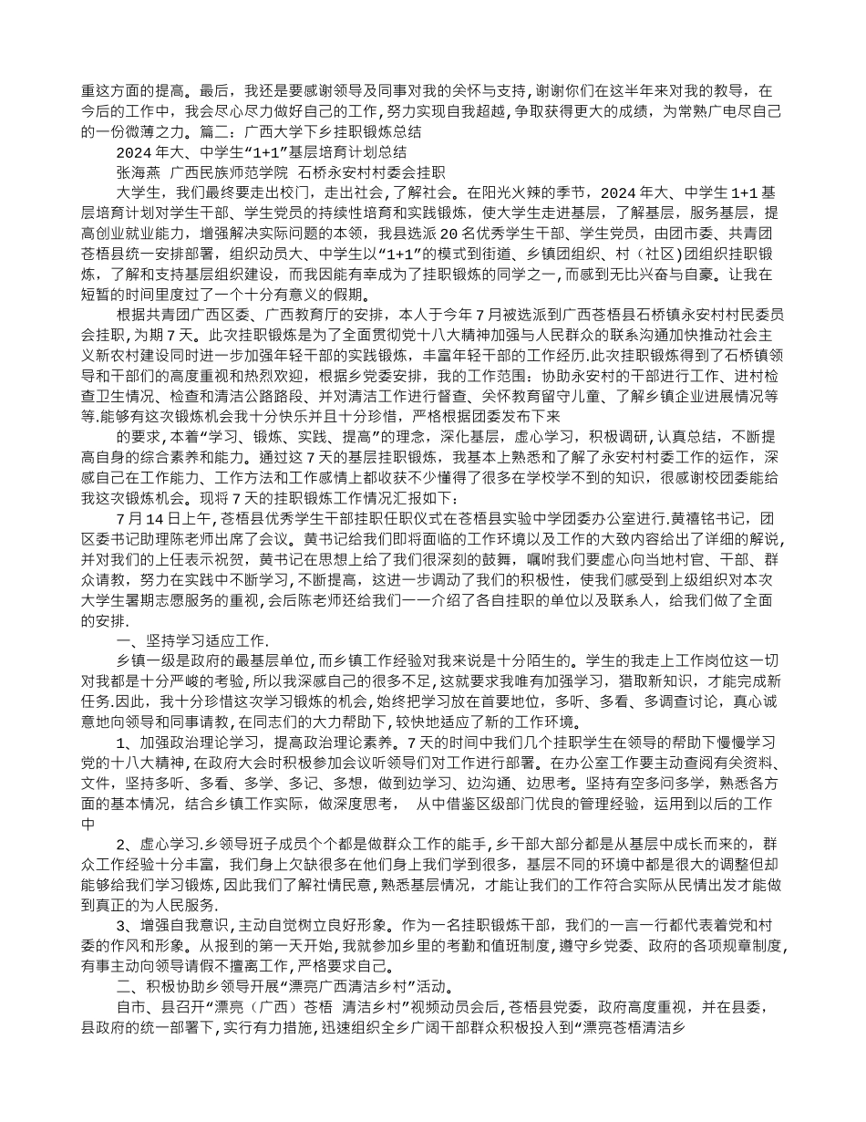 下乡锻炼个人工作总结_第2页
