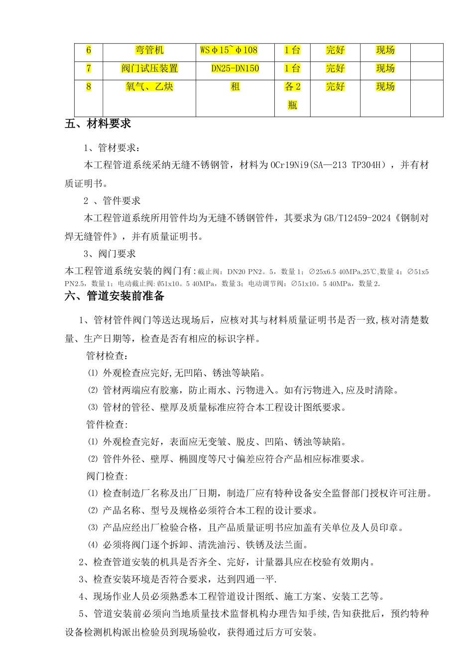 不锈钢管道施工方案要点_第3页