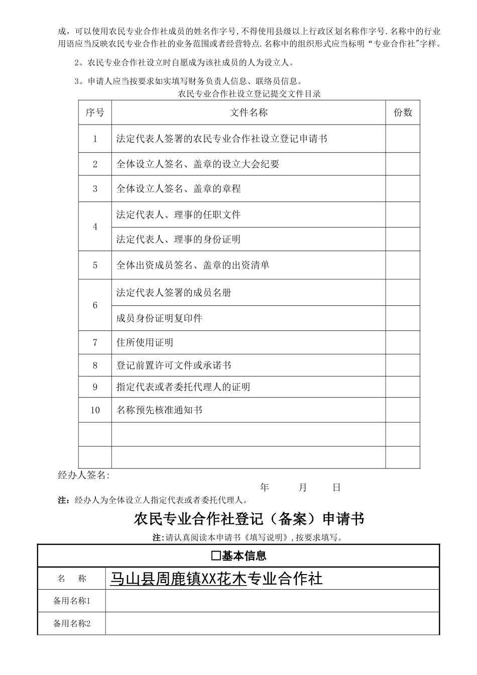 专业合作社填表示范文本_第2页