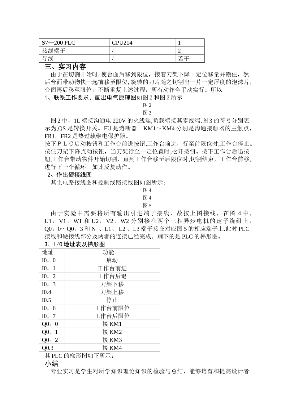 专业实习报告继电器—接触器PLC模块_第2页