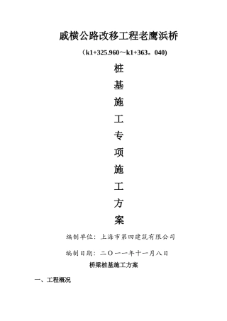 专项方案桥梁桩基施工方案