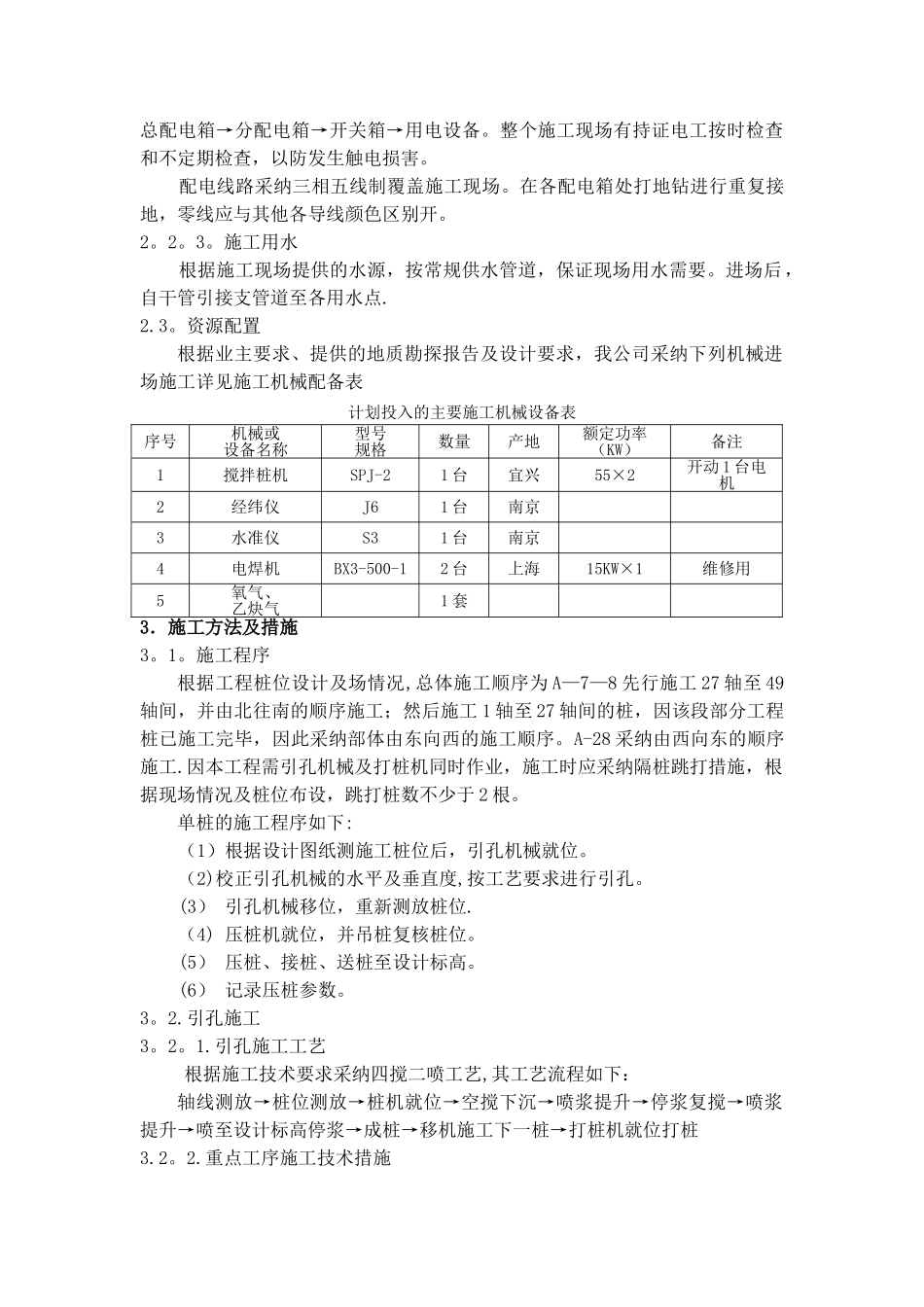 专项桩基工程引孔施工方案_第3页