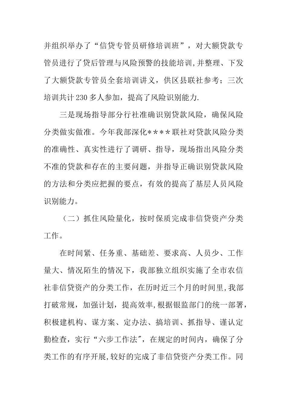 专项风险管理工作总结参考模板_第2页