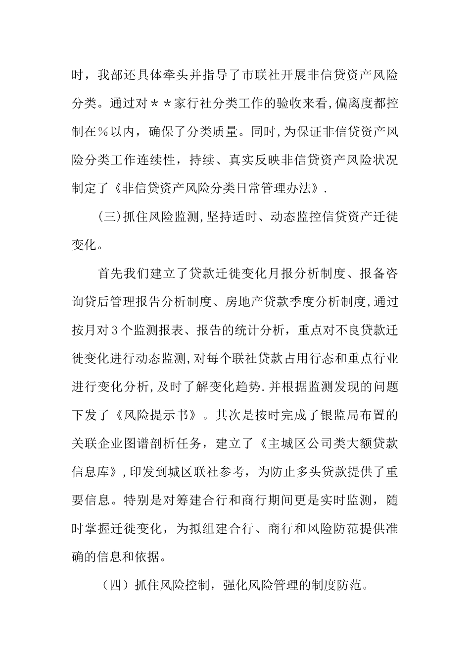 专项风险管理工作总结参考模板_第3页