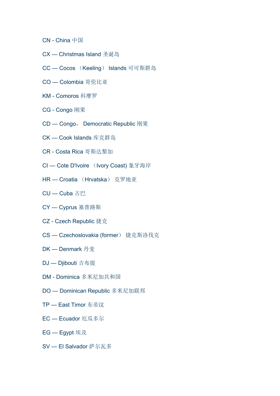 世界各国国名中英文对照表-完整推荐版_第3页