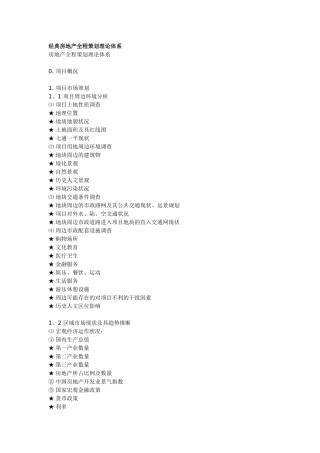 世联经典房地产全程策划理论体系