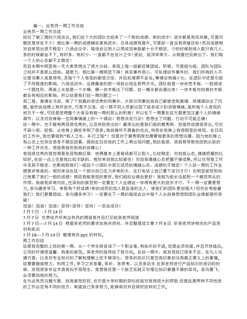 业务员一周工作总结_第1页