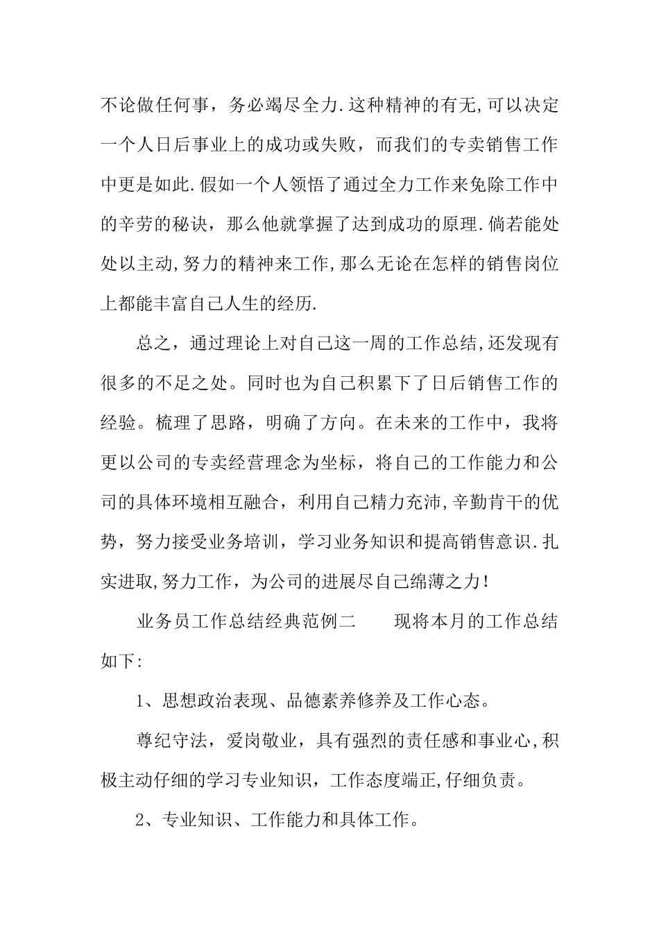 业务员工作总结经典范例_第3页