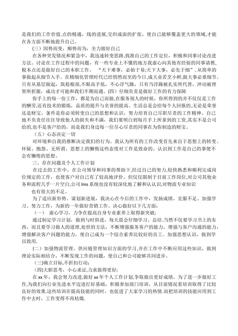 业务员工作总结表_第2页