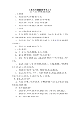 业务员岗位职责和操作流程