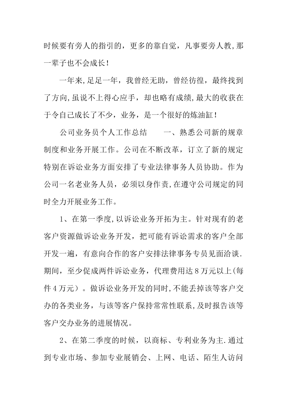 业务员工作总结精选_第3页