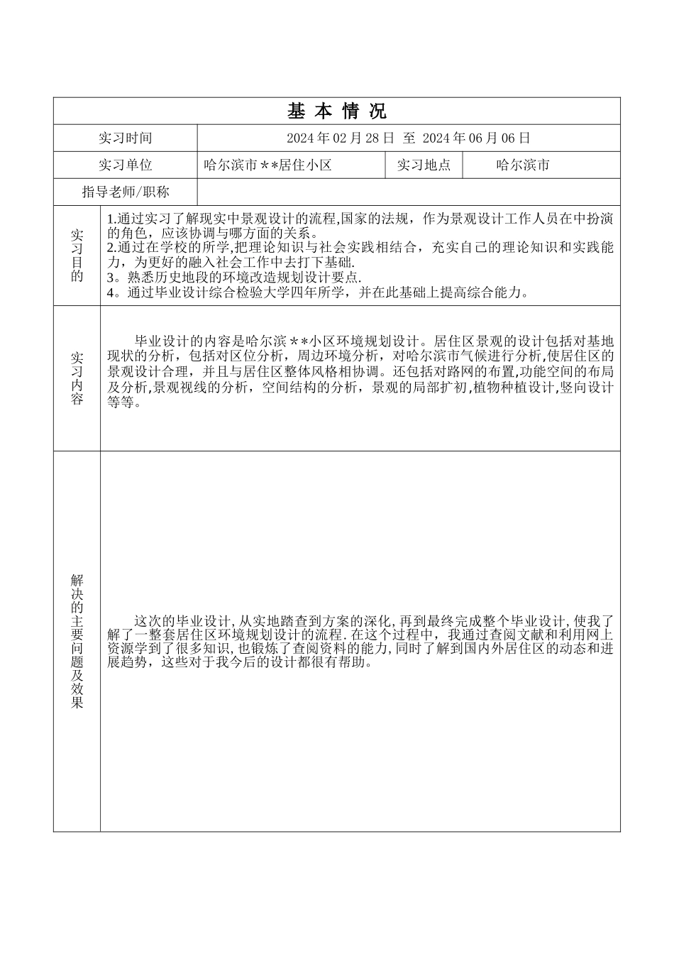 东北林业大学毕业实习报告_第2页