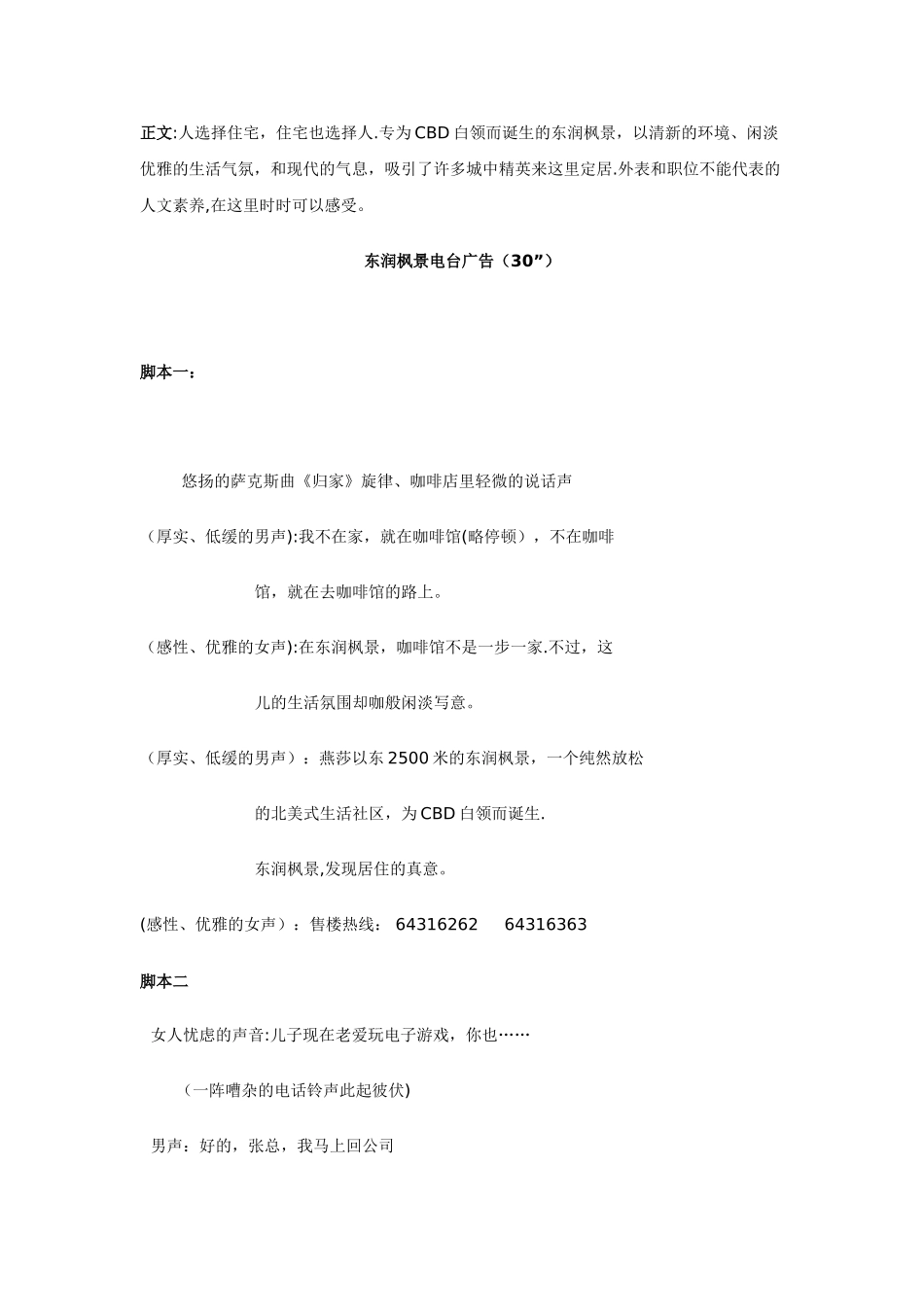 东润枫景完整房地产全套文案策划_第3页