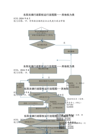 东阳关镇行政职权运行流程图其他权力类