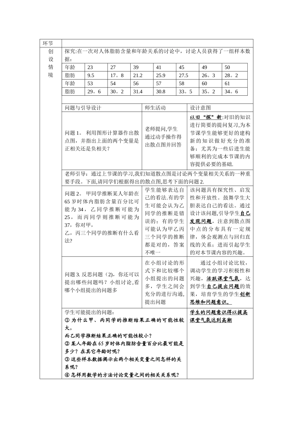 两个变量的线性相关说课稿_第2页
