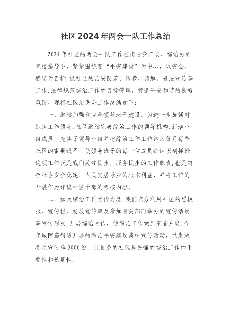 两会一队工作总结_第1页