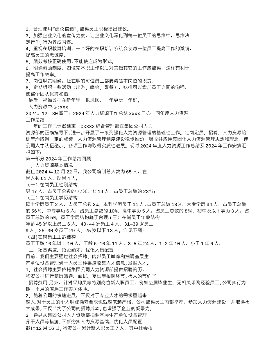 个人力资源工作总结_第2页