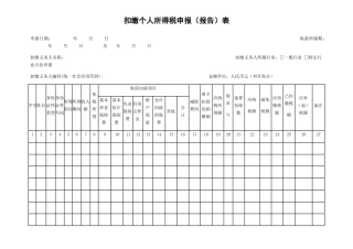 个人所得税申报表