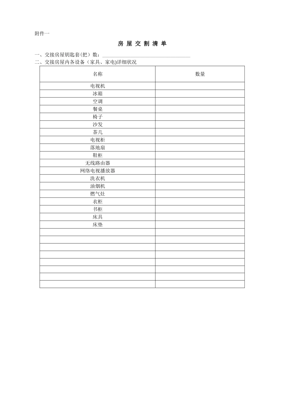 个人租房合同--房屋出租合同-(房屋交割清单)_第3页