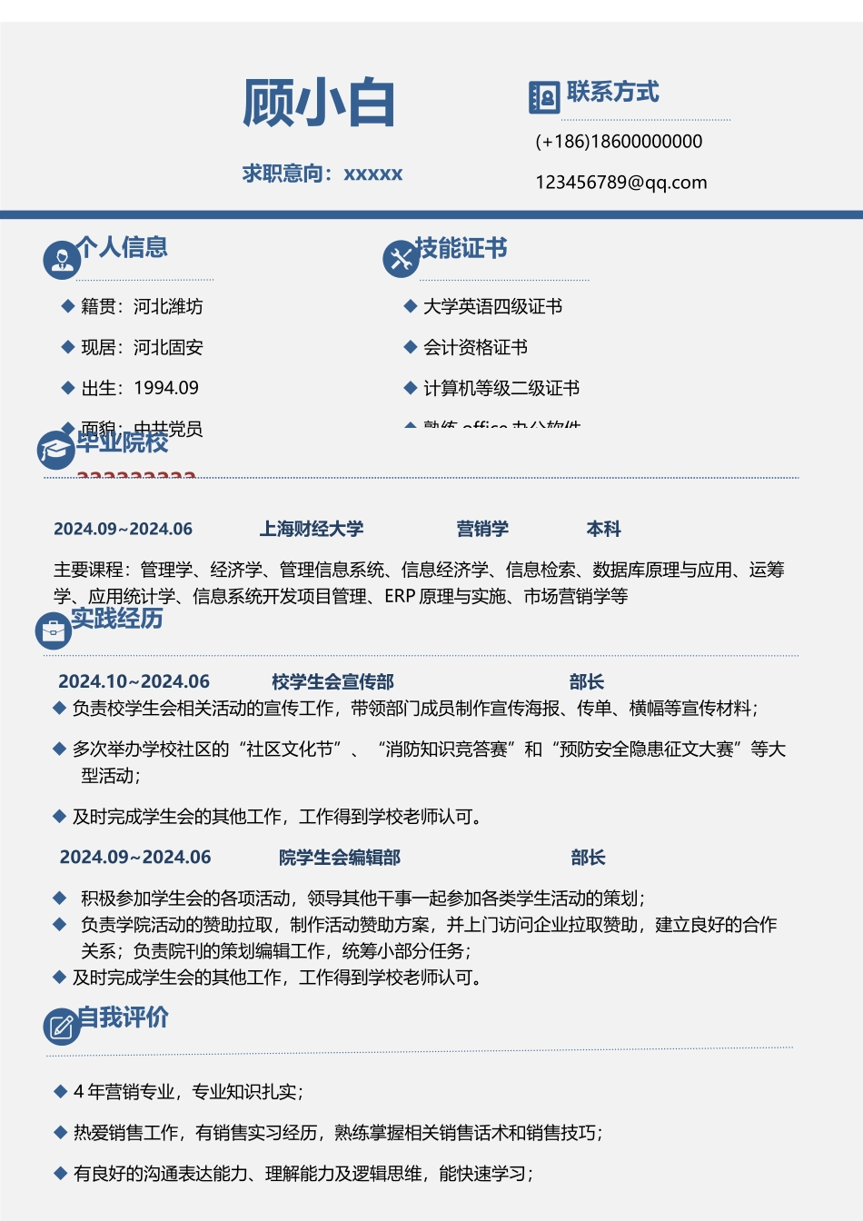 个人简历+封面_第2页