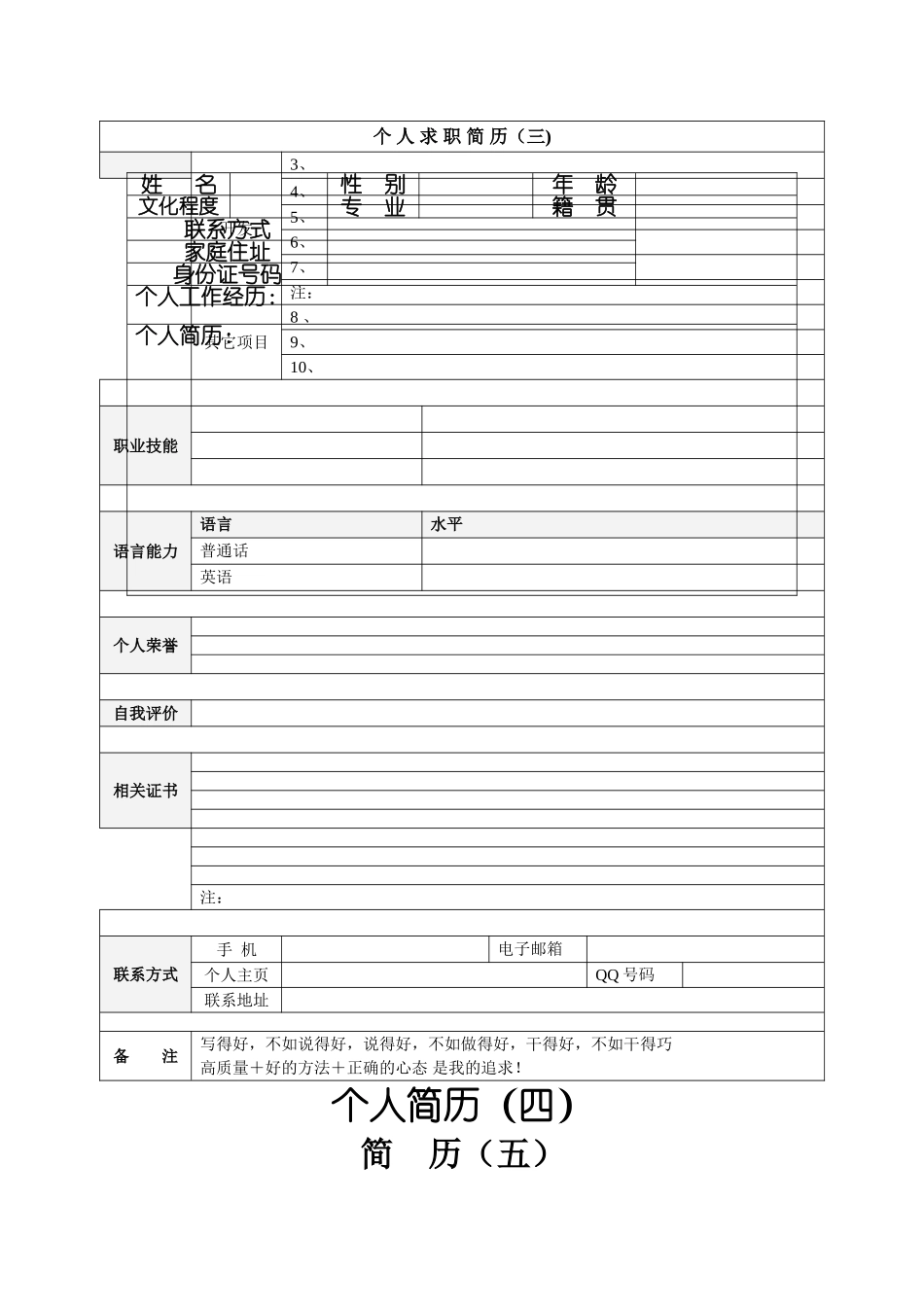 个人简历-优秀模板---大学生毕业个人简历_第3页