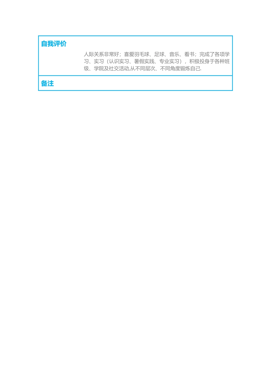 个人简历与求职信_第2页