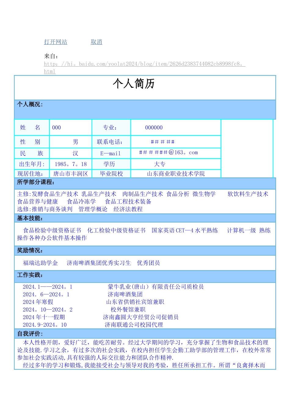 个人简历制作_第3页